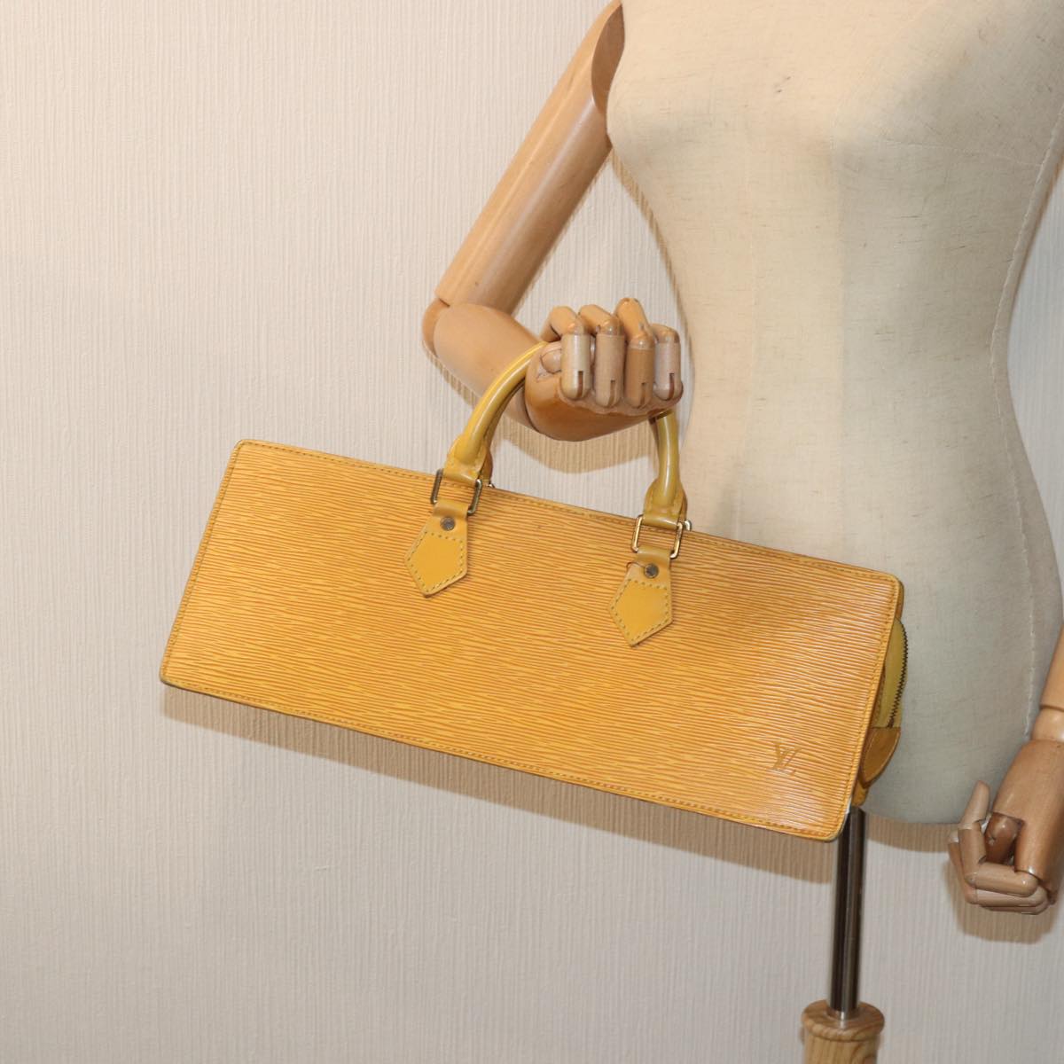 LOUIS VUITTON Epi Sac Triangle Hand Bag Yellow M52099 LV 90346