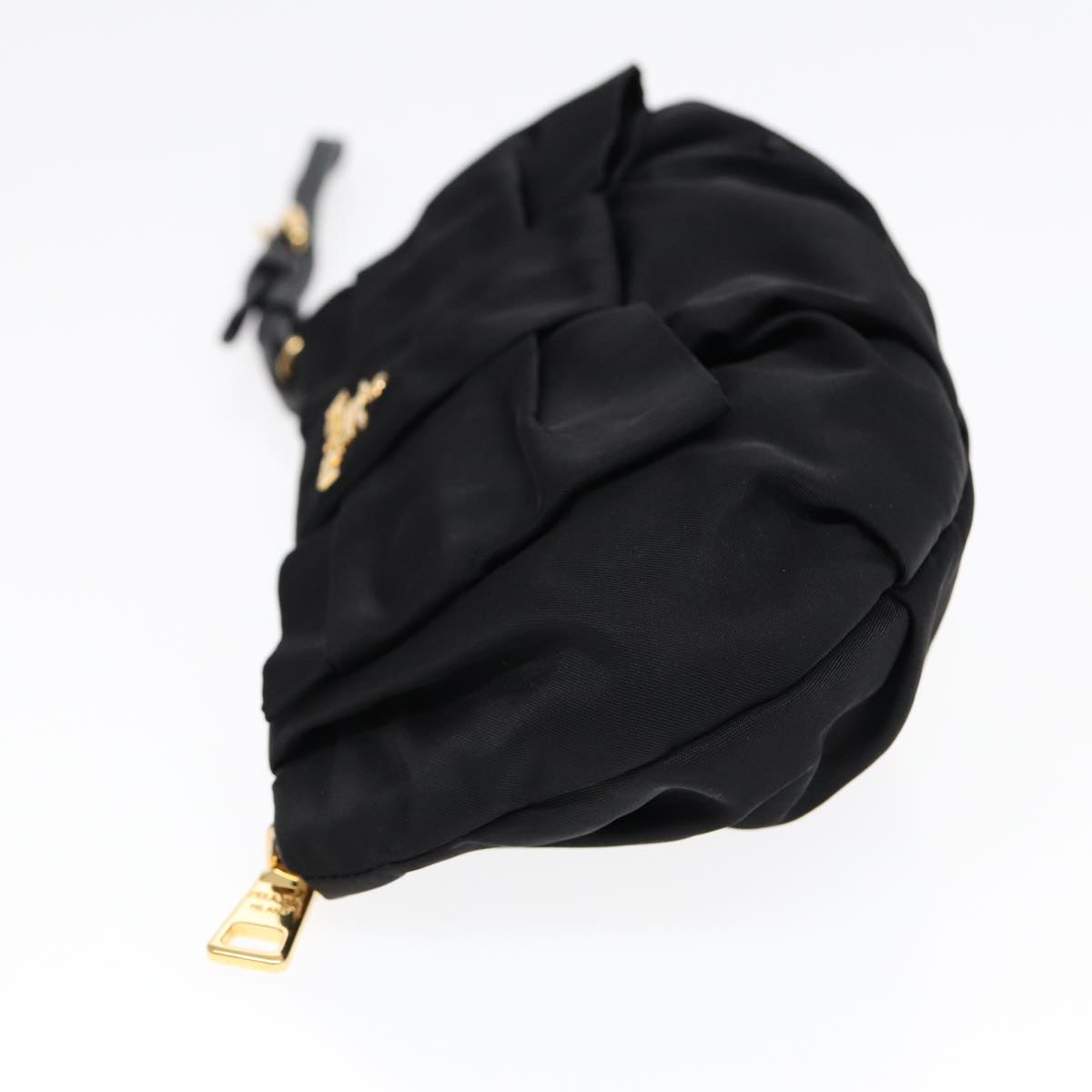 Luxury Prada Pouch Nylon Black Gold 90352