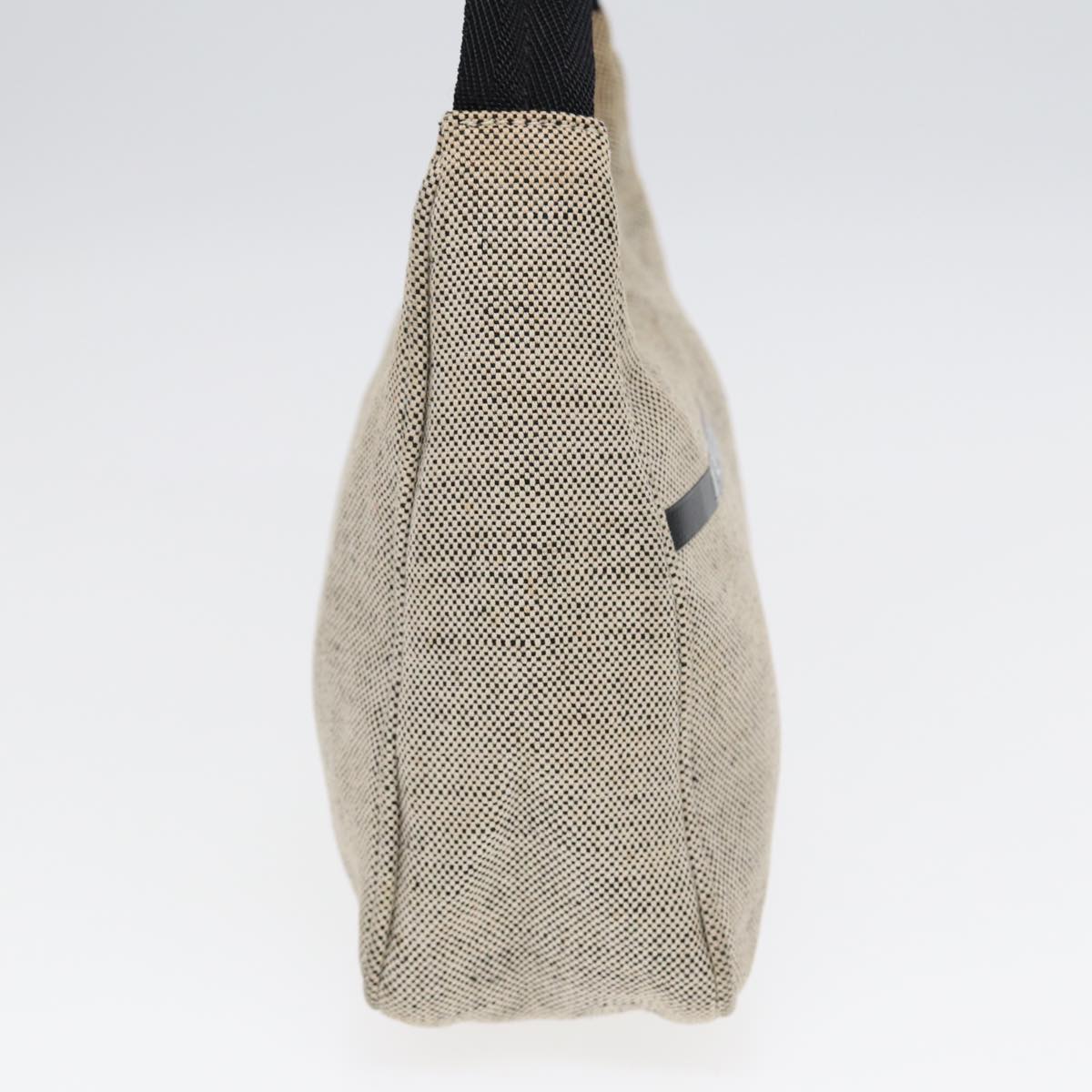 Luxury Prada Sports Hand Bag Canvas Silver Beige 90361