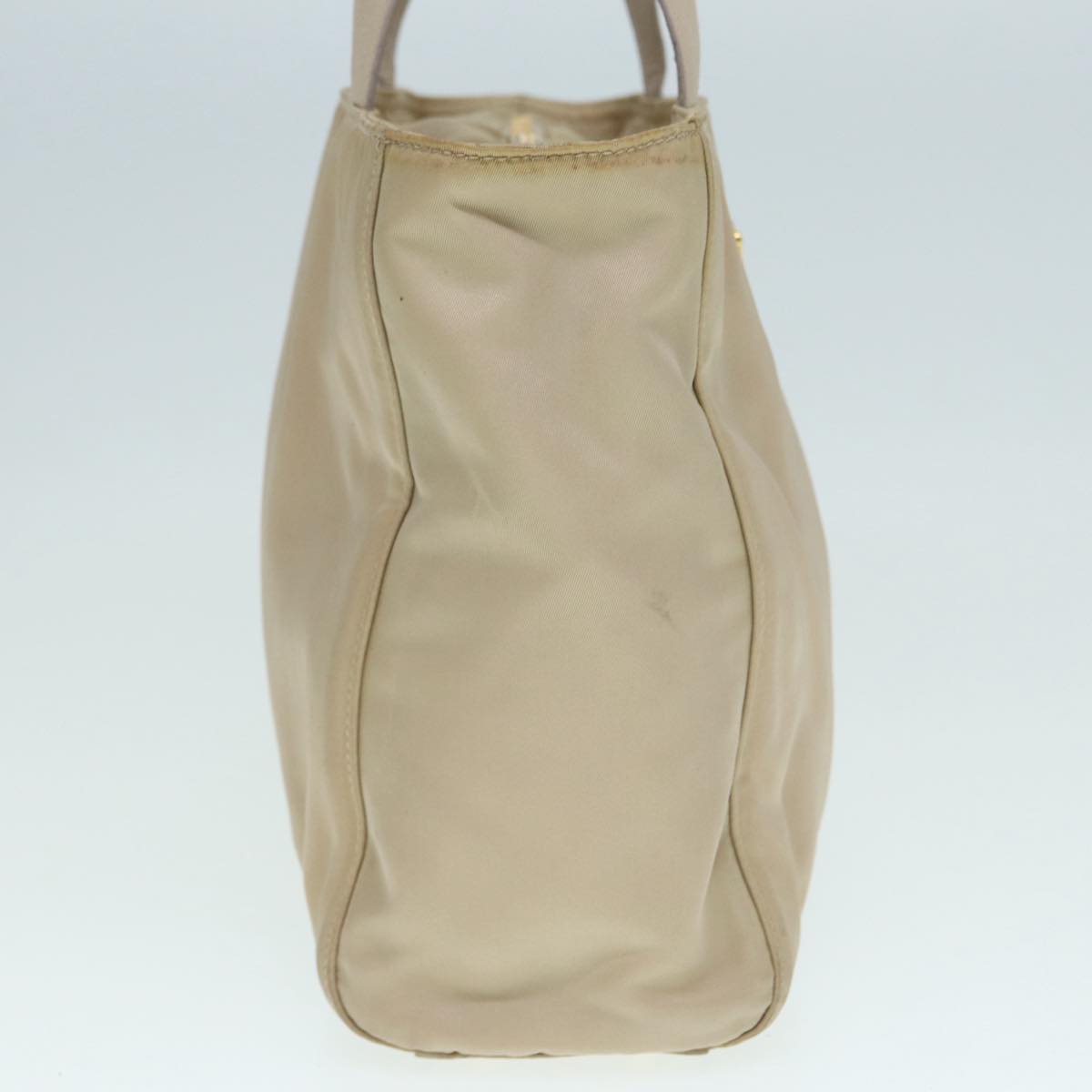Luxury Prada Hand Bag Nylon Beige Gold 90379