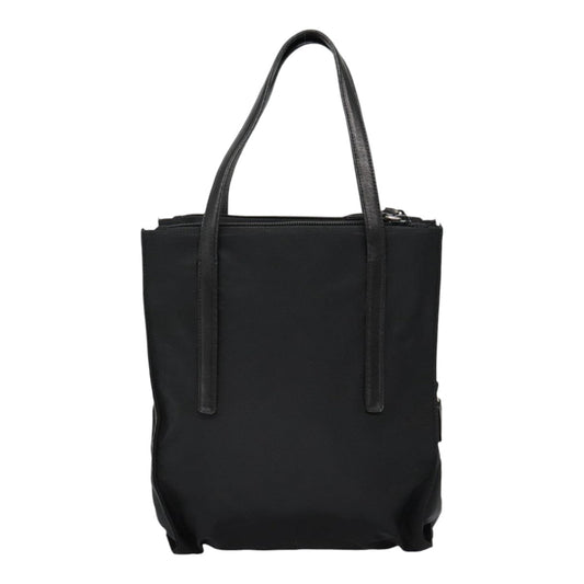 Luxury Prada Tote Bag Nylon Black Silver 90412