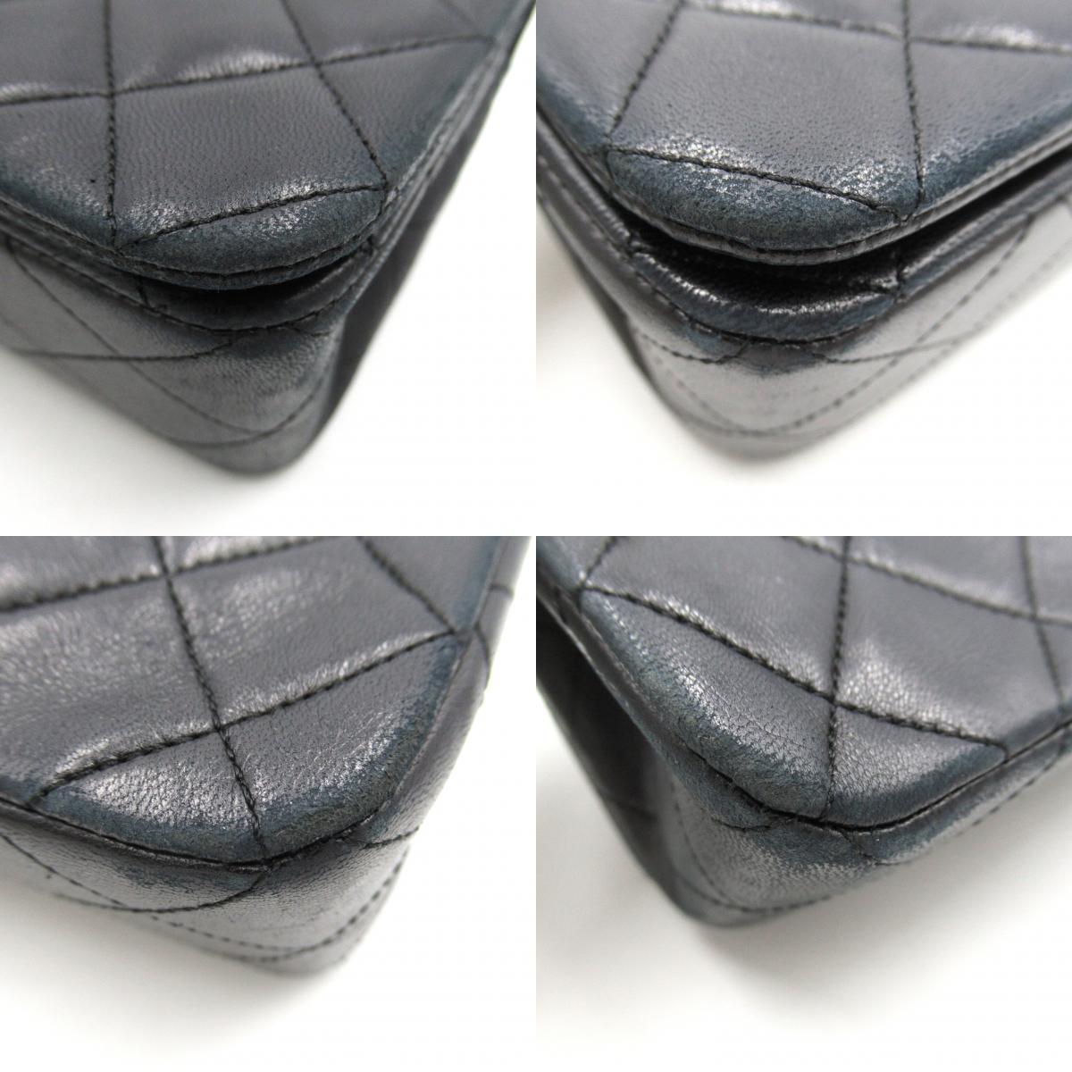 Chanel Single Flap Chain Shoulder Bag Single Flat Chain Shoulder Bag Black