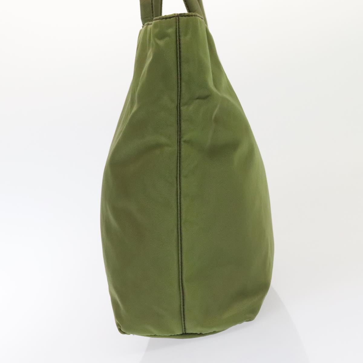 Luxury Prada Hand Bag Nylon Green Silver 90537