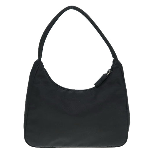 Luxury Prada Hand Bag Nylon Black Silver 90614