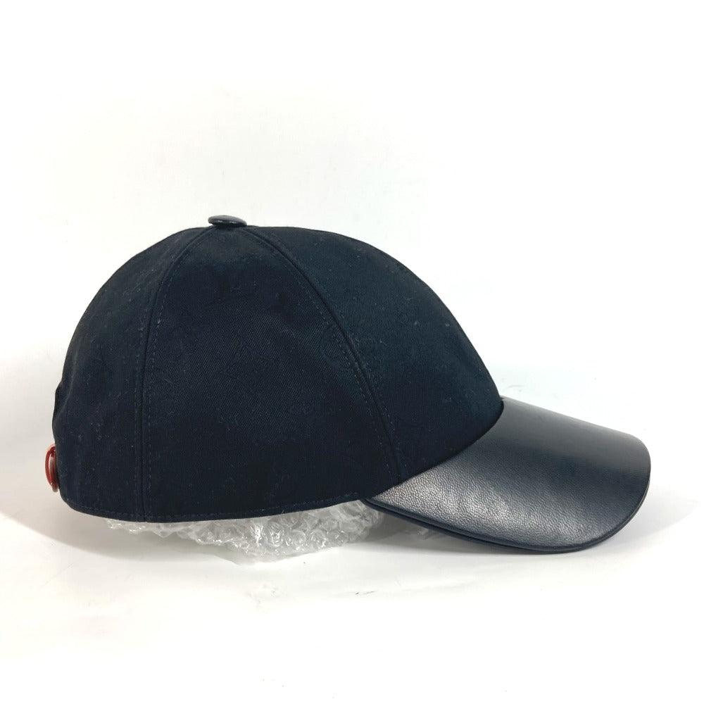 LOUIS VUITTON cap M7088L Cotton, Leather black Monogram Cap/LV First L