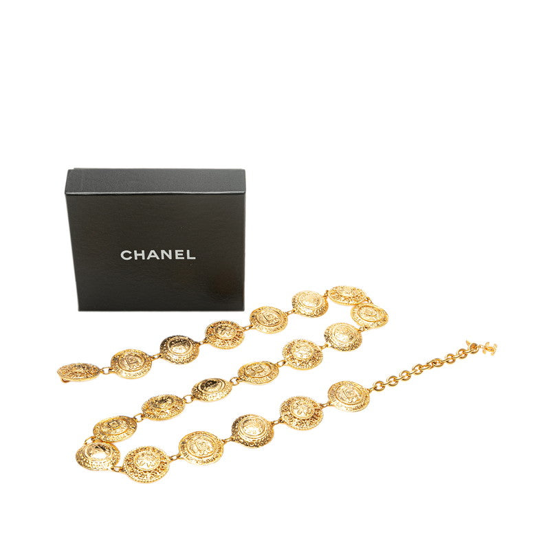 Chanel Coco Mark Medal Chain Belt Gold
