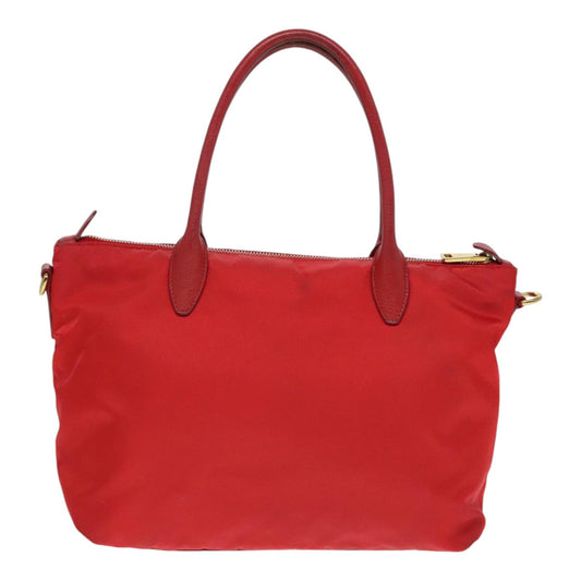 Luxury Prada Hand Bag Nylon Red 91016
