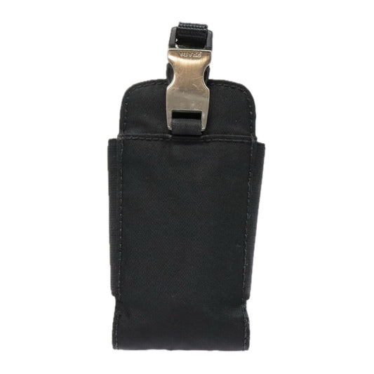 Luxury Prada Neck Case Nylon Black Silver 91191
