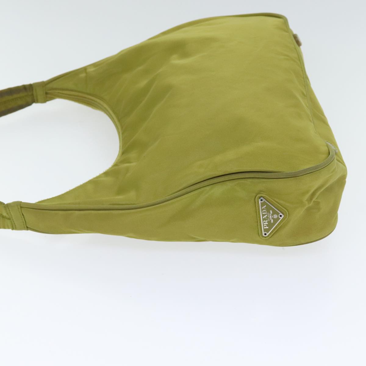 Luxury Prada Shoulder Bag Nylon Khaki Silver 91232