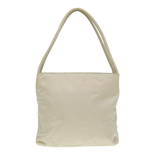 Luxury Prada Hand Bag Nylon White Silver 91233