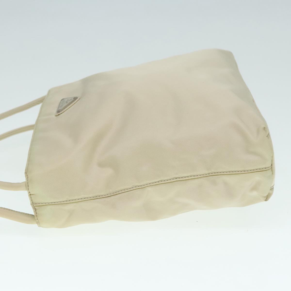 Luxury Prada Hand Bag Nylon White Silver 91233
