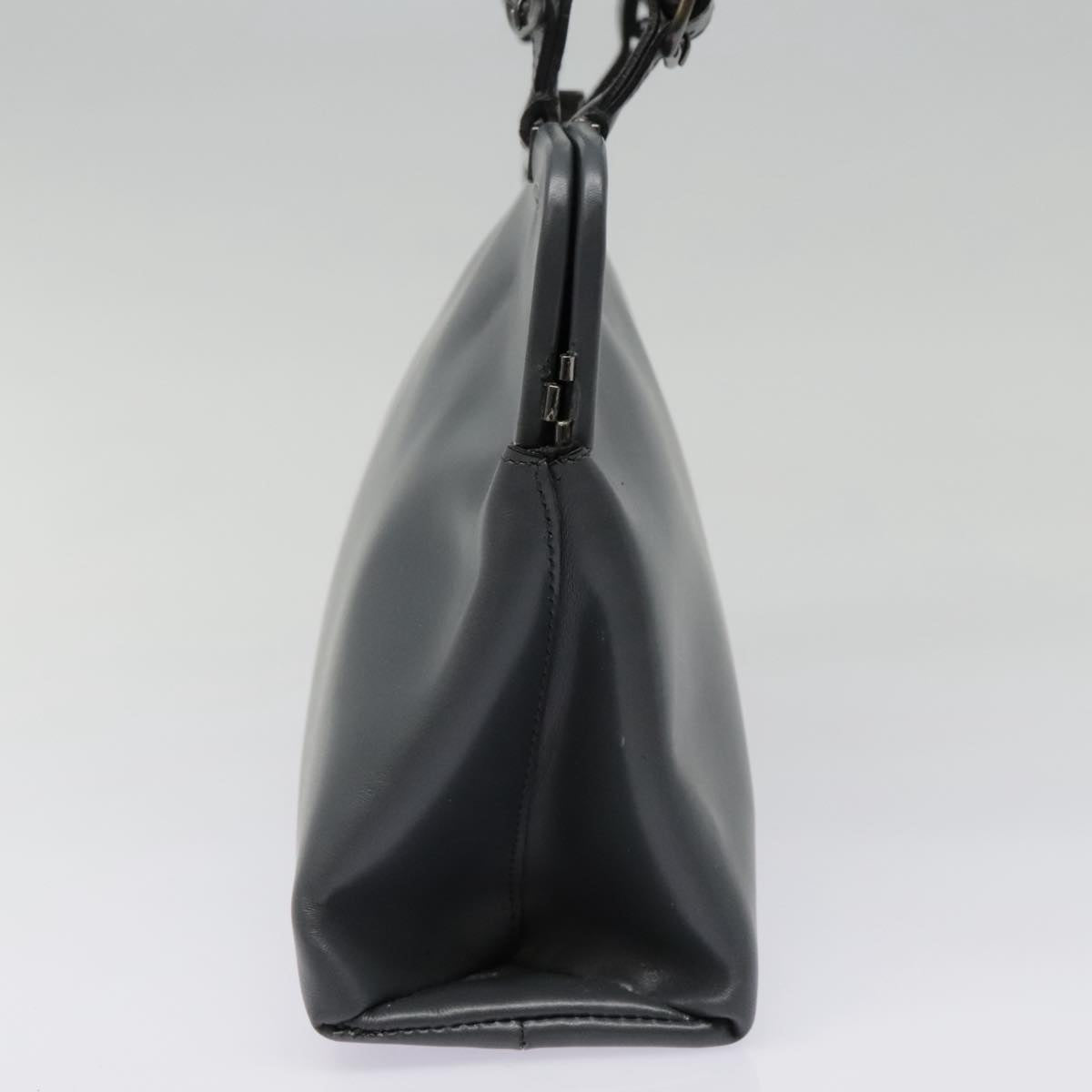 Luxury Prada Hand Bag Leather Gray 91243