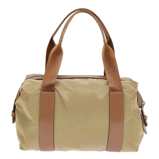 Luxury Prada Hand Bag Nylon Khaki Silver 91245