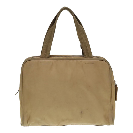 Luxury Prada Hand Bag Nylon Khaki Silver 91246