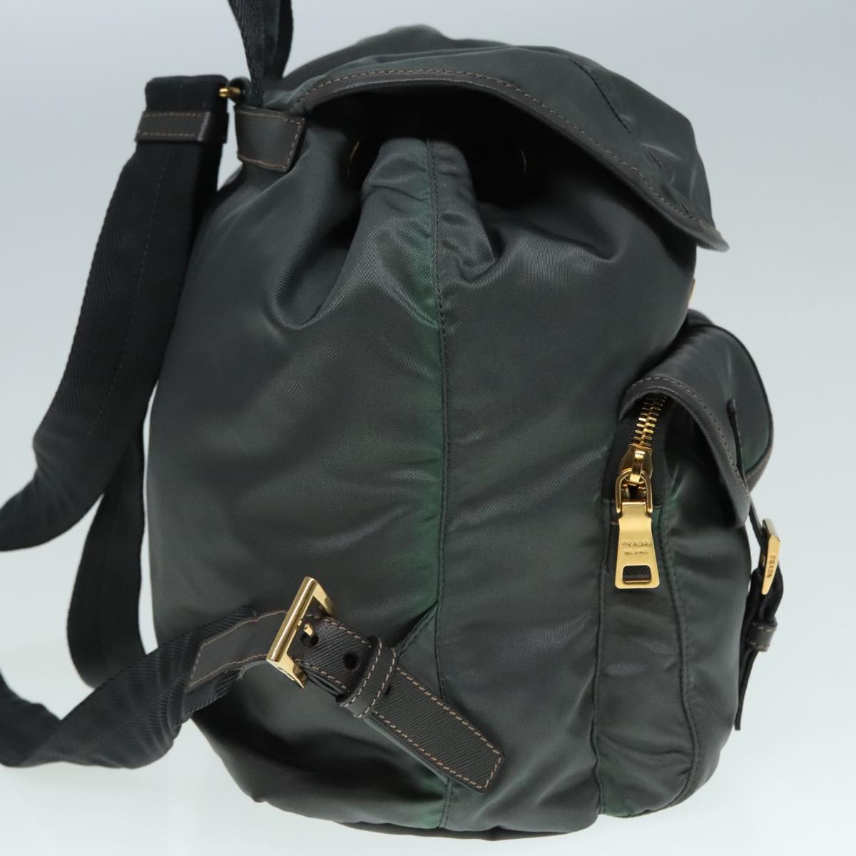 Luxury Prada Backpack Nylon Gray Silver 91247
