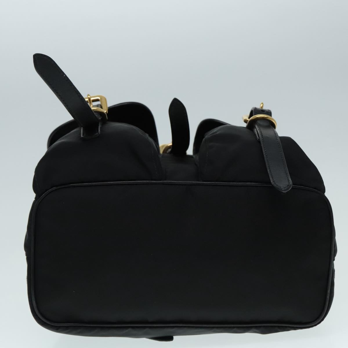 Luxury Prada Backpack Nylon Black Gold 91248