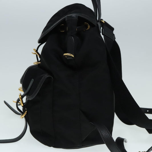 Luxury Prada Backpack Nylon Black Gold 91248