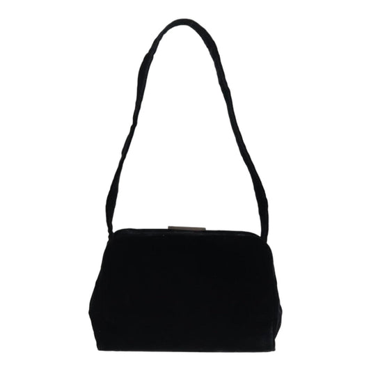 Luxury Prada Shoulder Bag Velor Black 91256