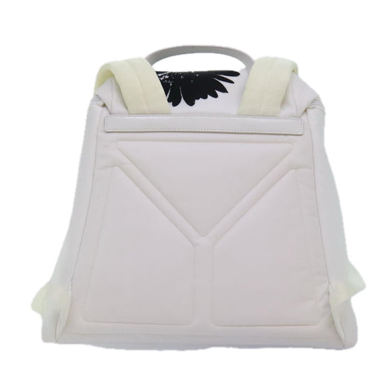 Luxury Prada Backpack Nylon White Silver 1BZ072 91414A