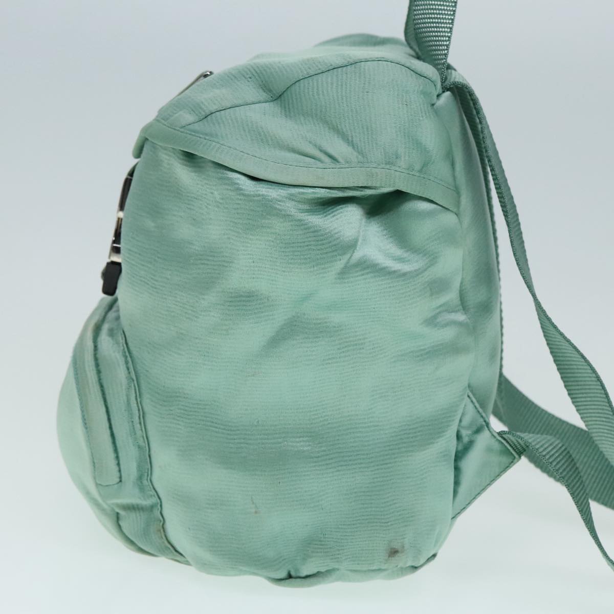 Luxury Prada Backpack Satin Peppermint 91586