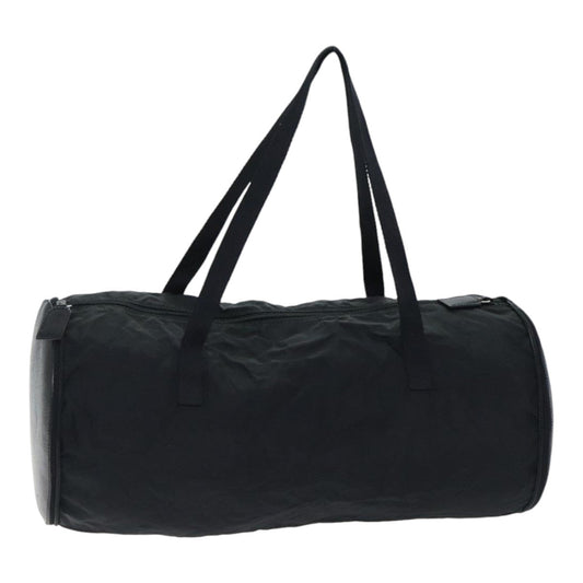 Luxury Prada Mini Boston Bag Safiano leather Black Silver 91755