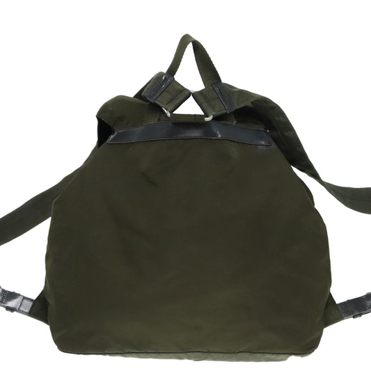 Luxury Prada Backpack Nylon Khaki Silver 91759