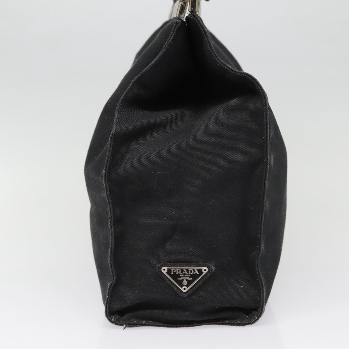 Luxury Prada Tote Bag Canvas Black Silver 91760