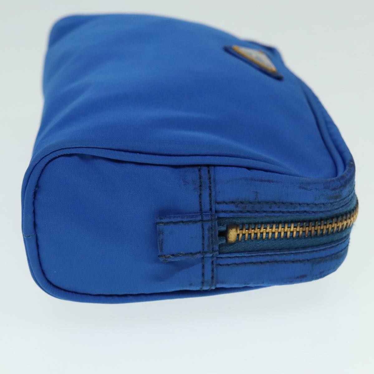 Luxury Prada Pouch Nylon Blue Gold 91930
