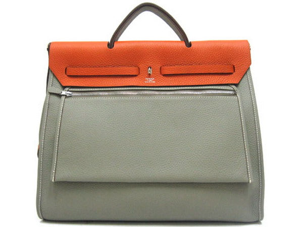 Luxury Hermes Herbag H1090L 2way Grey