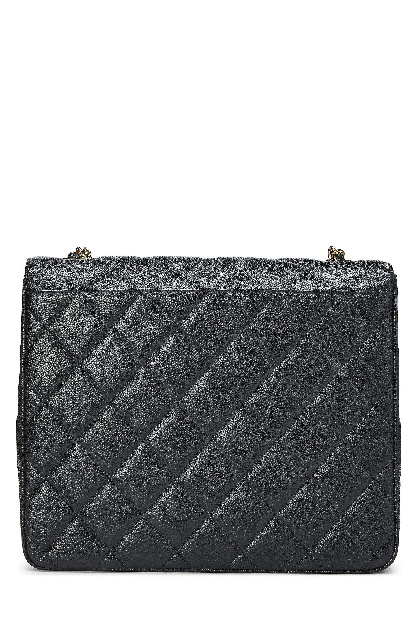 Chanel, Black Caviar Big CC Square Flap Large, Black
