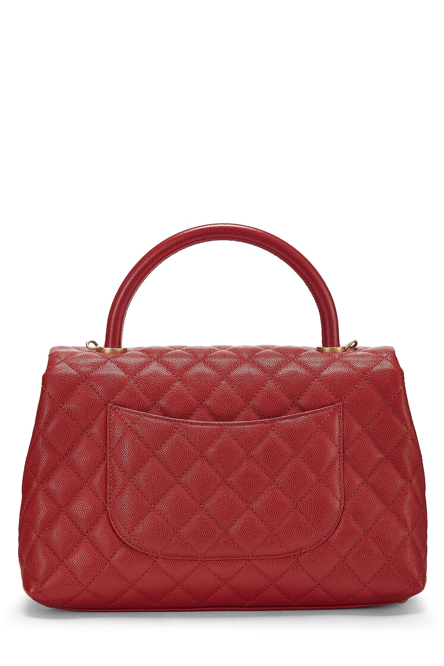 Chanel, Red Caviar Coco Handle Bag Medium, Red