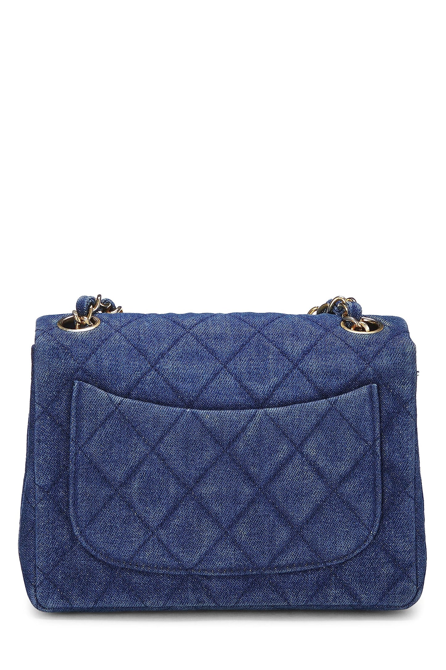 Chanel, Blue Denim Half Flap Mini, Blue