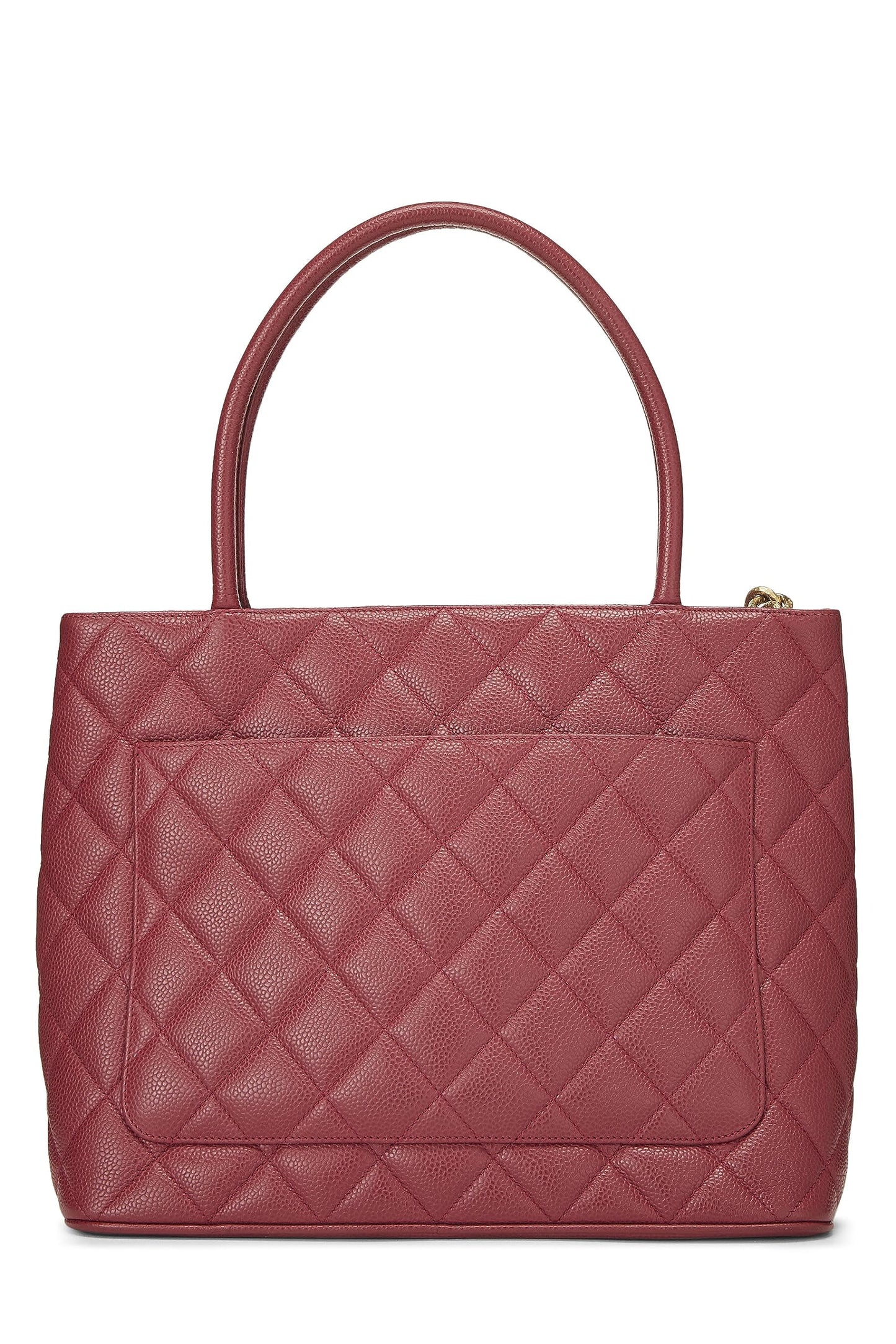 Chanel, Pink Quilted Caviar Medallion Tote, Pink
