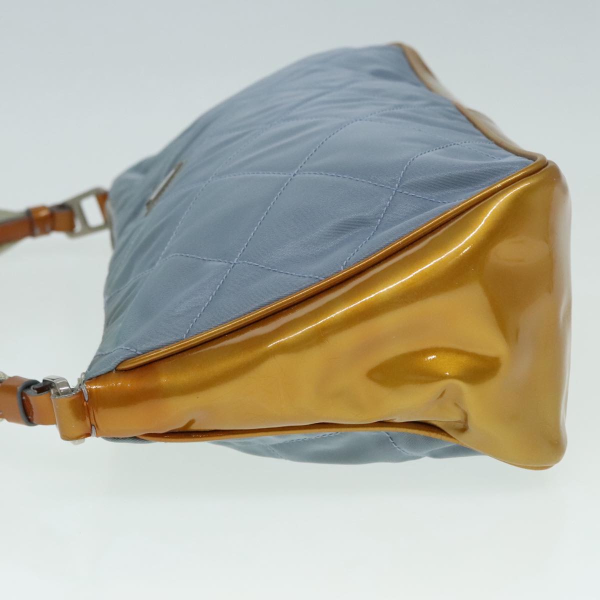 Luxury Prada Shoulder Bag Nylon Light Blue Silver 92105