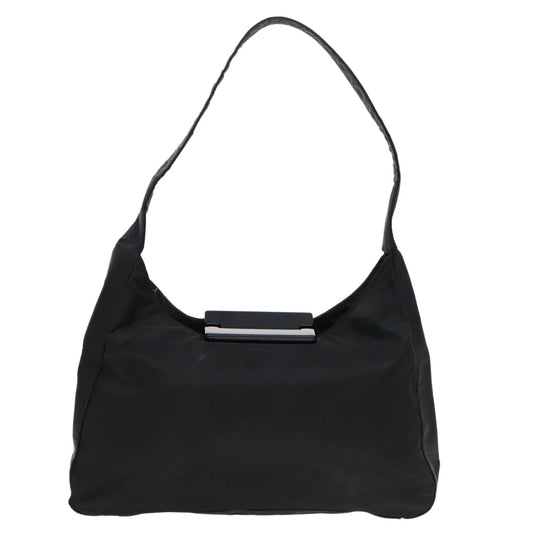 Luxury Prada Shoulder Bag Nylon Black Silver 92338