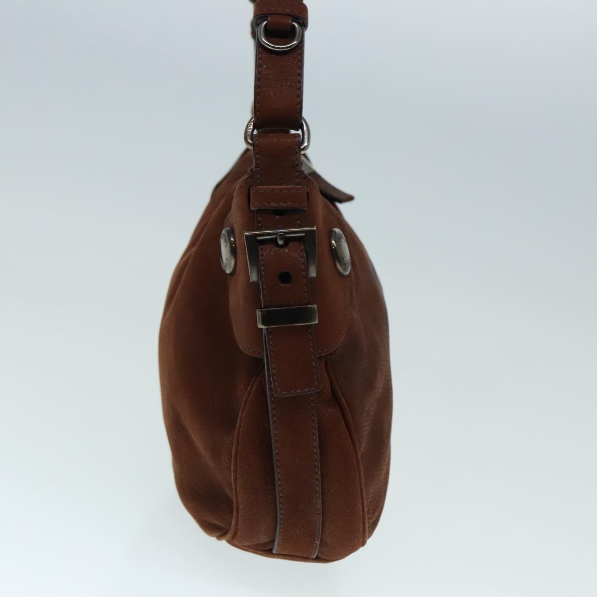 Luxury Prada Shoulder Bag Leather Brown 92453