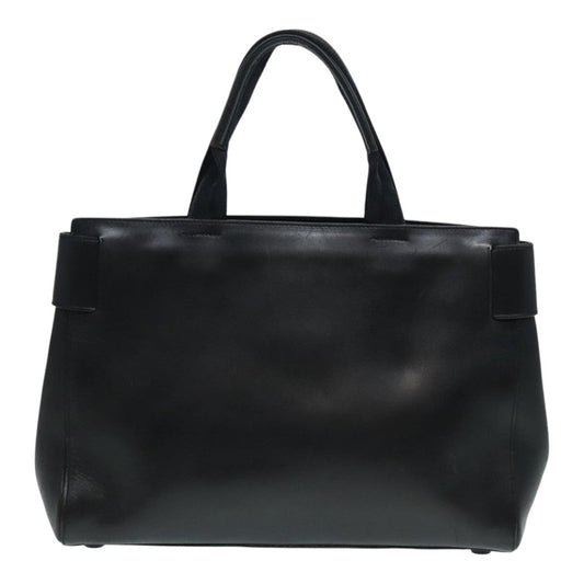 Luxury Prada Hand Bag Leather Black Silver 92650