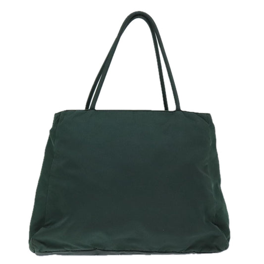 Luxury Prada Tote Bag Nylon Khaki Silver 92714