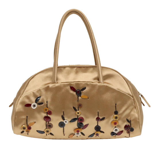 Luxury Prada Pouch Satin Gold 92767