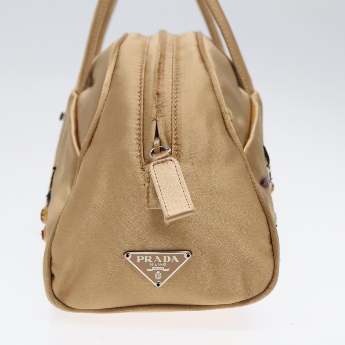 Luxury Prada Pouch Satin Gold 92767