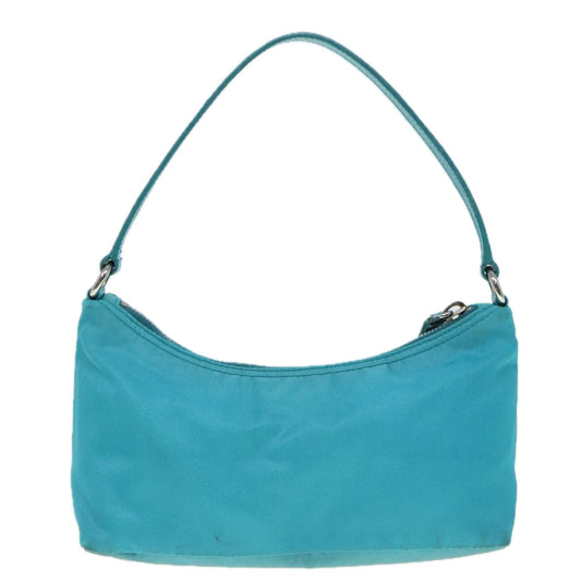Luxury Prada Accessory Pouch Nylon Blue Silver 92805