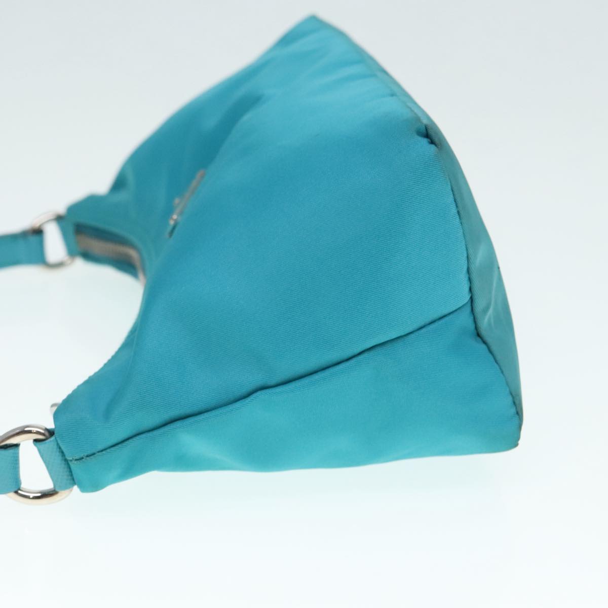 Luxury Prada Accessory Pouch Nylon Blue Silver 92805