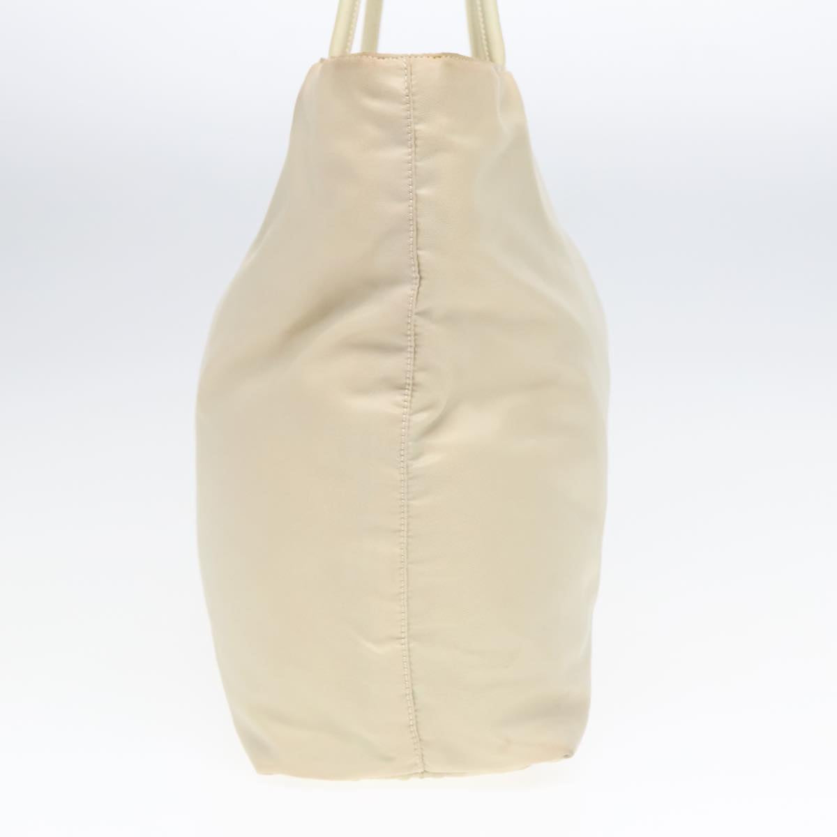 Luxury Prada Tote Bag Nylon Beige Silver 92818
