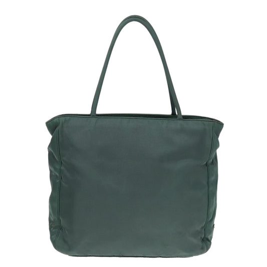 Luxury Prada Tote Bag Nylon Green Silver 92830