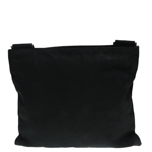 Luxury Prada Shoulder Bag Nylon Black Silver 92858