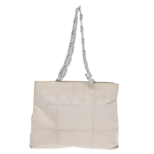 Luxury Prada Tote Bag Nylon Gray Silver 92861