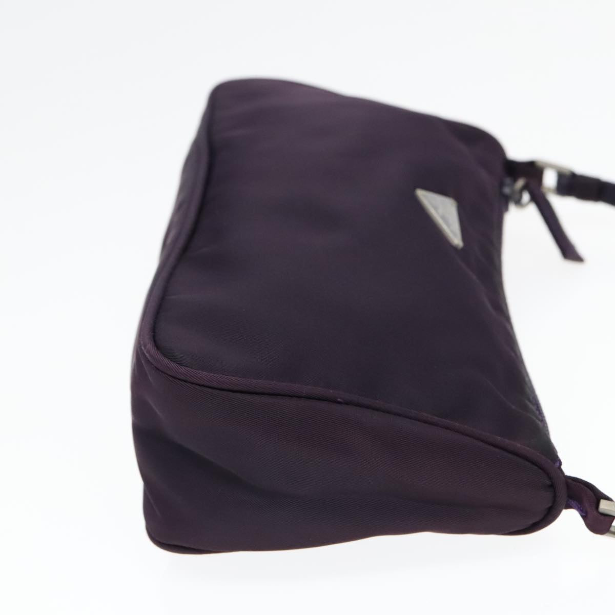 Luxury Prada Accessory Pouch Nylon Purple Silver 92908