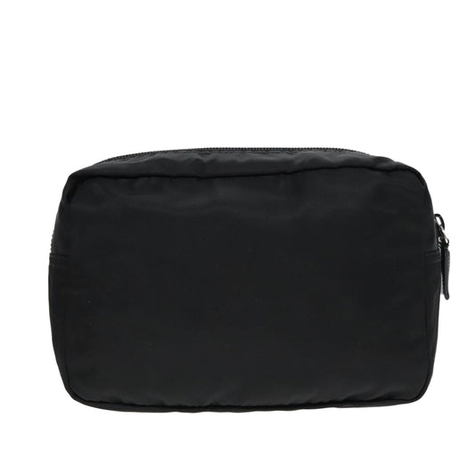 Luxury Prada Pouch Nylon Black Silver 92913