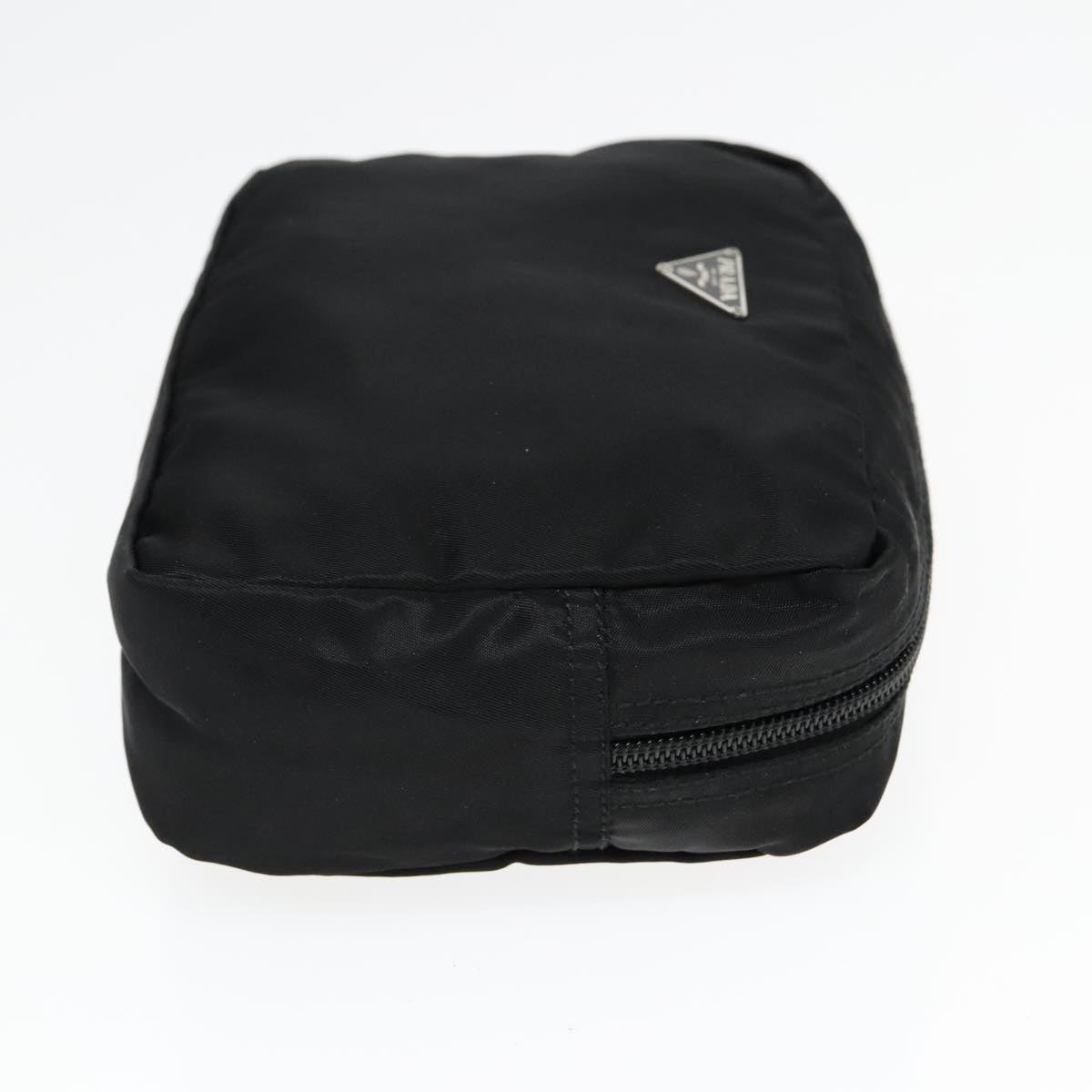Luxury Prada Pouch Nylon Black Silver 92913