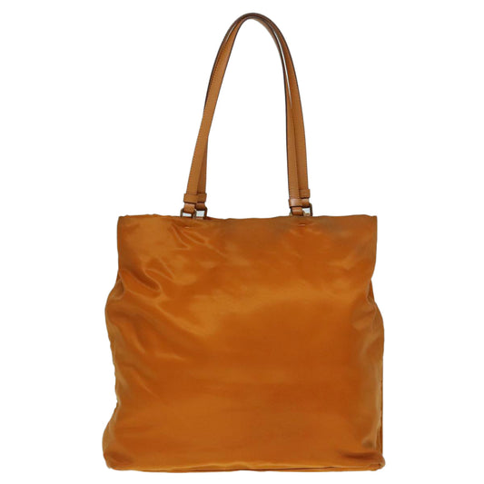 Luxury Prada Tote Bag Nylon Orange Gold 92969